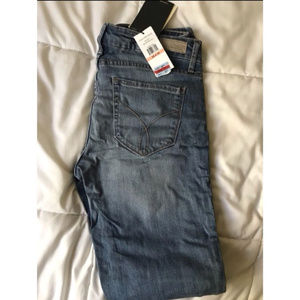 Calvin Klein Distressed Straight Jeans (28)